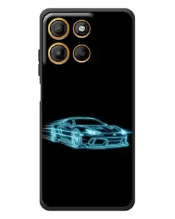Чохол для Motorola Edge 60 Neo з картинкою «Неоновий контур Lamborghini»