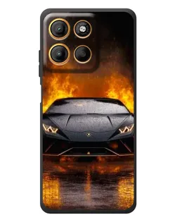 Чохол для Motorola Edge 60 Neo з картинкою «Lamborghini у вогні»