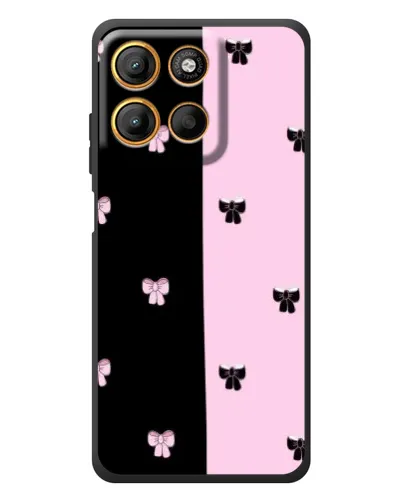 Чехол для Motorola Edge 60 Neo с картинкой «Контрастные банты»