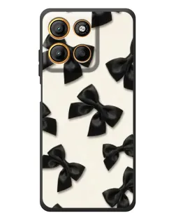 Чехол для Motorola Edge 60 Neo с картинкой «Черные бантики»