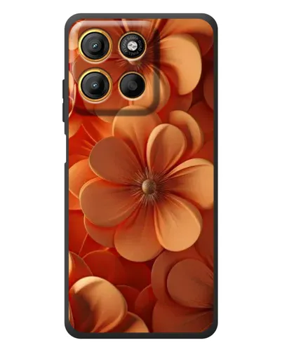 Чохол для Motorola Edge 60 Neo з картинкою «Помаранчева макро квітка»