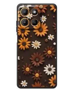 Чохол для Motorola Edge 60 Neo з картинкою «Візерунок з маленьких соняшників»