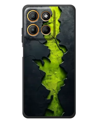 Чохол для Motorola Edge 60 Neo з картинкою «Салатовий розлом скелі»