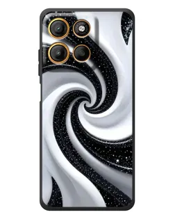 Чохол для Motorola Edge 60 Neo з картинкою «Чорно-біла спіраль»