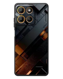 Чохол для Motorola Edge 60 Neo з картинкою «Чорні геометричні блоки»