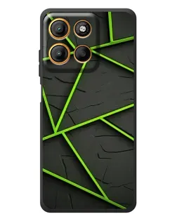 Чохол для Motorola Edge 60 Neo з картинкою «Зелені геометричні лінії»