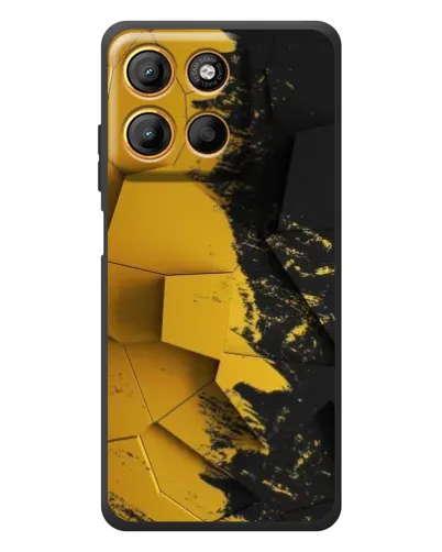 Чохол для Motorola Edge 60 Neo з картинкою «Золоті уламки геометрії»
