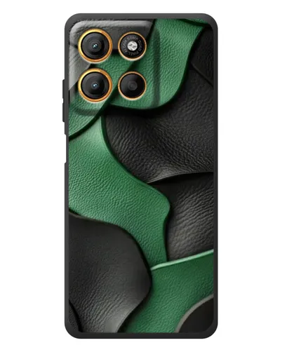 Чохол для Motorola Edge 60 Neo з картинкою «Зелені шкіряні хвилі»