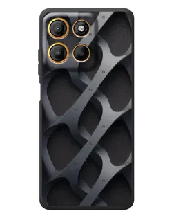 Чохол для Motorola Edge 60 Neo з картинкою «Об'ємне сіре плетіння»