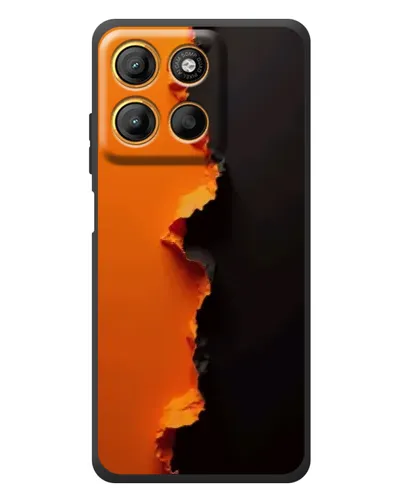 Чохол для Motorola Edge 60 Neo з картинкою «Помаранчевий розлом»
