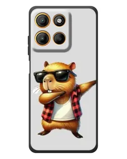 Чехол для Motorola Edge 60 Neo с картинкой «Капибара рэпер даб»
