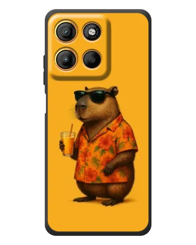 Чохол для Motorola Edge 60 Neo з картинкою «Капібара на відпочинку»