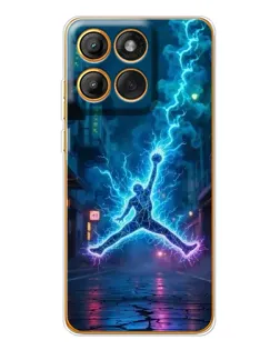 Чехол для Motorola Edge 60 Pro с картинкой «Jordan Gold Jumpman»