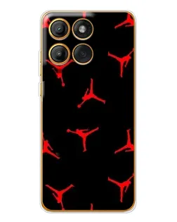 Чехол для Motorola Edge 60 Pro с картинкой «Jordan Red Pattern»