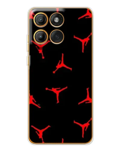 Чехол для Motorola Edge 60 Pro с картинкой «Jordan Red Pattern»