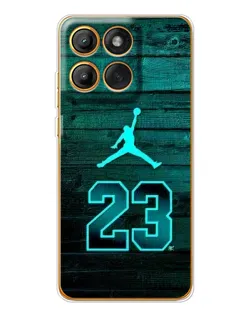 Чехол для Motorola Edge 60 Pro с картинкой «Jordan Cyan 23»