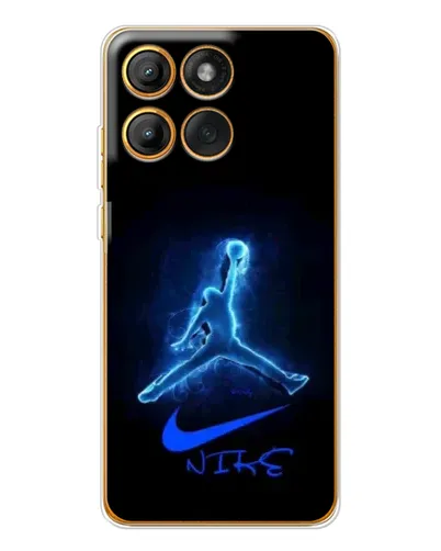 Чехол для Motorola Edge 60 Pro с картинкой «Jordan Neon Blue»