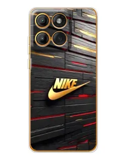Чохол для Motorola Edge 60 Pro з картинкою «Золотий Nike на металі»