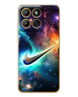 Чохол для Motorola Edge 60 Pro з картинкою «Космічний Nike Swoosh»