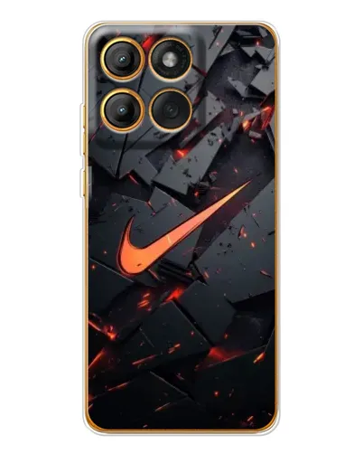 Чохол для Motorola Edge 60 Pro з картинкою «Nike — ефект розломів»