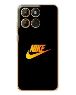 Чохол для Motorola Edge 60 Pro з картинкою «Золотий логотип Nike»