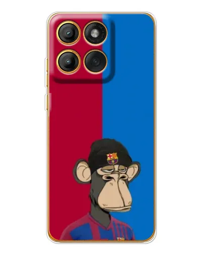 Чохол для Motorola Edge 60 Pro з картинкою «Bored Ape — фанат Барси»