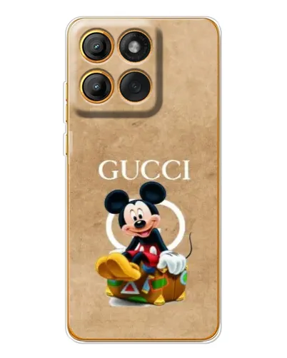 Чехол для Motorola Edge 60 Pro с картинкой «Микки Маус Gucci — крафт»
