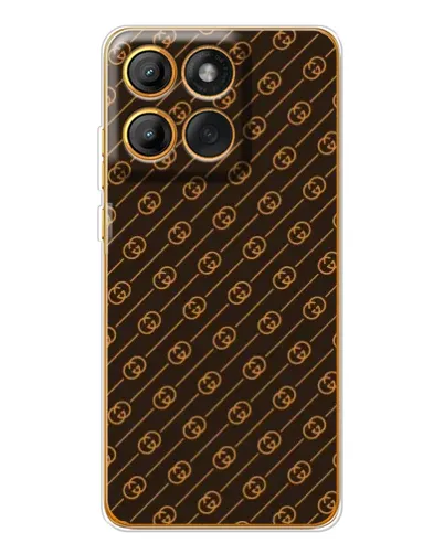 Чехол для Motorola Edge 60 Pro с картинкой «Gucci — золотые диагонали»
