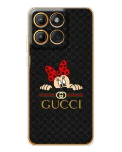 Чехол для Motorola Edge 60 Pro с картинкой «Минни Маус Gucci — черный»