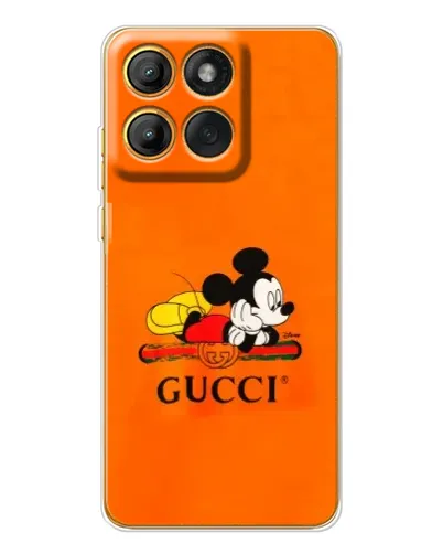 Чехол для Motorola Edge 60 Pro с картинкой «Микки Маус Gucci — оранж»