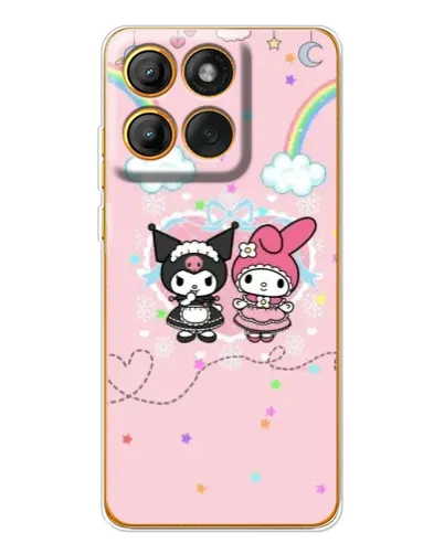 Чохол для Motorola Edge 60 Pro з картинкою «My Melody та Kuromi»