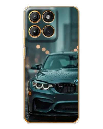Чехол для Motorola Edge 60 Pro с картинкой «BMW в огнях города»
