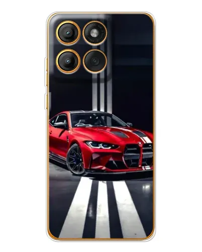 Чехол для Motorola Edge 60 Pro с картинкой «Красная BMW на дороге»