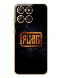 Чехол для Motorola Edge 60 Pro с картинкой «PUBG — золотой логотип»