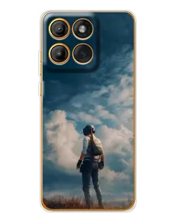 Чехол для Motorola Edge 60 Pro с картинкой «Герой PUBG на скале»