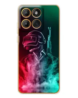 Чехол для Motorola Edge 60 Pro с картинкой «PUBG — огненный воин»