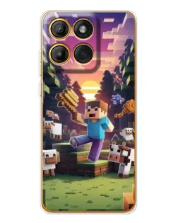 Чехол для Motorola Edge 60 Pro с картинкой «Стив на ферме» Чехол для Motorola Edge 60 Pro с картинкой «Стив на ферме»