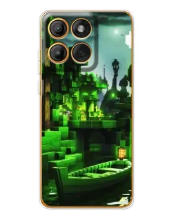 Чехол для Motorola Edge 60 Pro с картинкой «Minecraft лесной пейзаж»