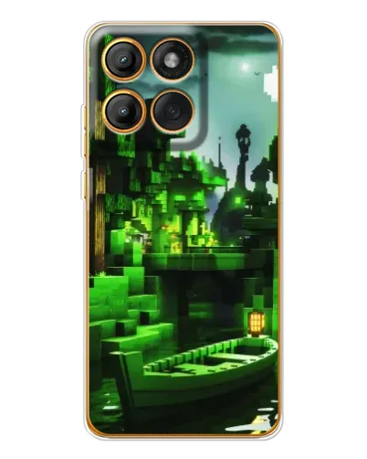 Чехол для Motorola Edge 60 Pro с картинкой «Minecraft лесной пейзаж»