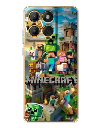 Чехол для Motorola Edge 60 Pro с картинкой «Замок Minecraft»
