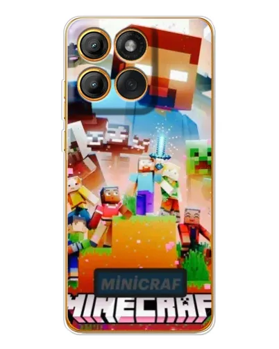 Чехол для Motorola Edge 60 Pro с картинкой «Minecraft герои игры»