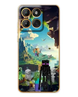 Чехол для Motorola Edge 60 Pro с картинкой «Эндермен в лесу»