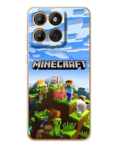 Чехол для Motorola Edge 60 Pro с картинкой «Minecraft классический мир»