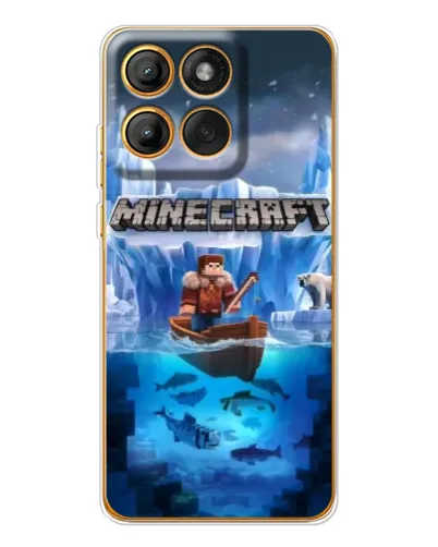 Чехол для Motorola Edge 60 Pro с картинкой «Minecraft ледяной мир»
