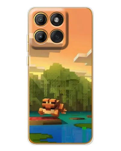 Чехол для Motorola Edge 60 Pro с картинкой «Майнкрафт закат солнца» Чехол для Motorola Edge 60 Pro с картинкой «Майнкрафт закат солнца»