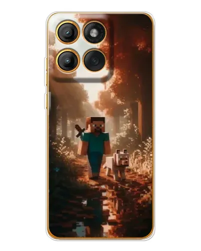 Чехол для Motorola Edge 60 Pro с картинкой «Стив в лесу»