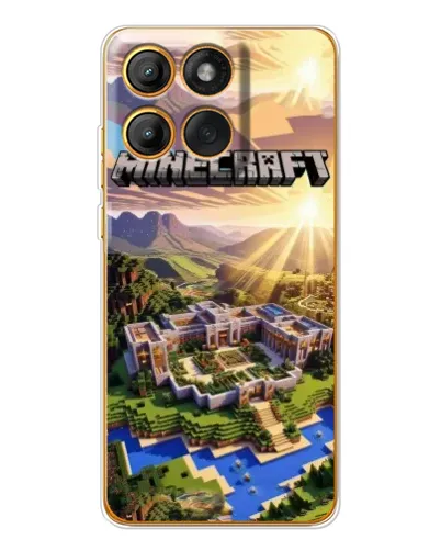 Чехол для Motorola Edge 60 Pro с картинкой «Minecraft панорама»