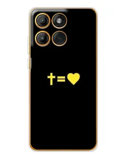 Чехол для Motorola Edge 60 Pro с картинкой «Сердце и Крест»