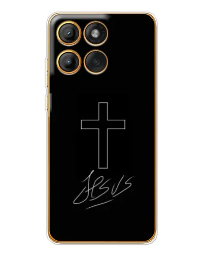 Чохол для Motorola Edge 60 Pro з картинкою «Графічний хрест Jesus» Чохол для Motorola Edge 60 Pro з картинкою «Графічний хрест Jesus»