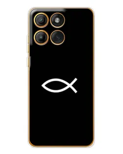 Чехол для Motorola Edge 60 Pro с картинкой «Символ рыбы Jesus»